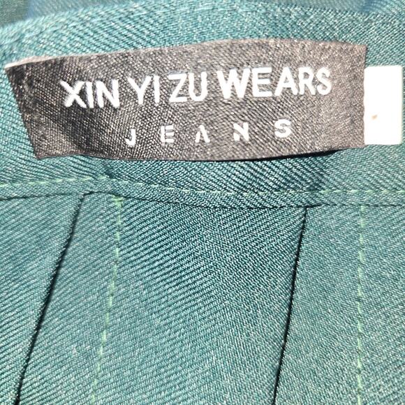 Dark Green Pleated Mini Skirt School Girl Waist 30" / 8 Medium - Picture 6 of 7